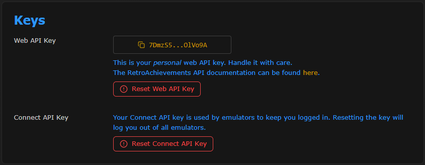 RA API key