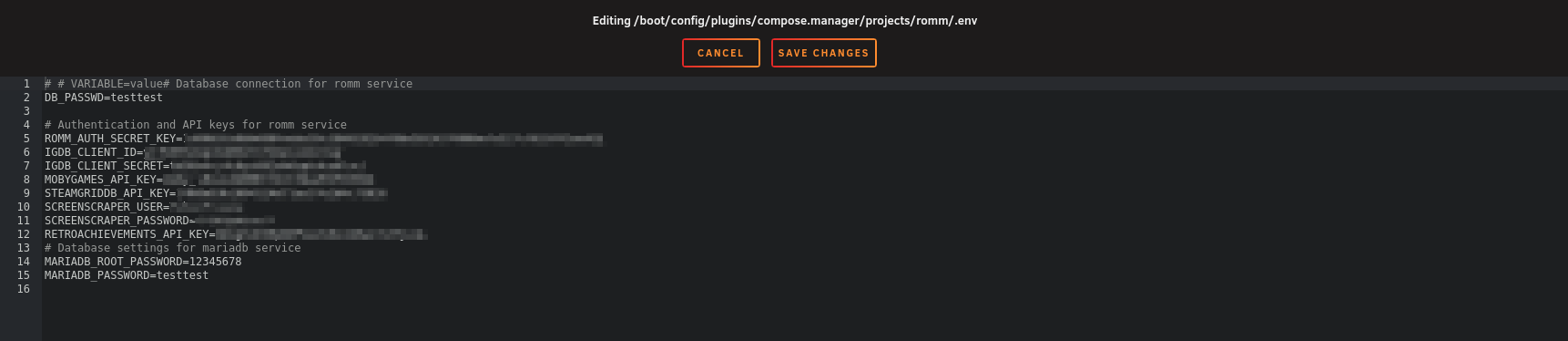 Edit Env
