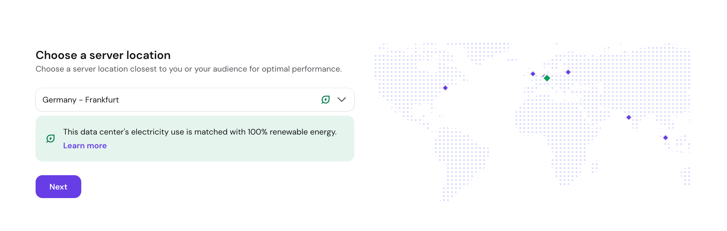 Choosing a Hostinger server location