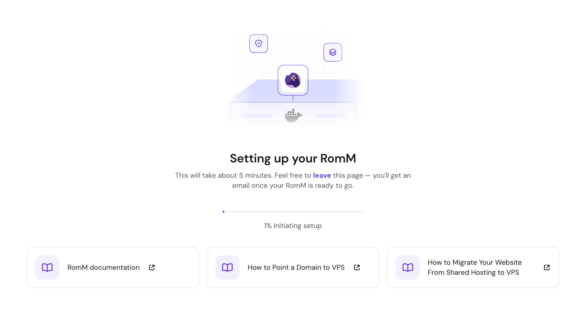 Hostinger provisioning the RomM stack