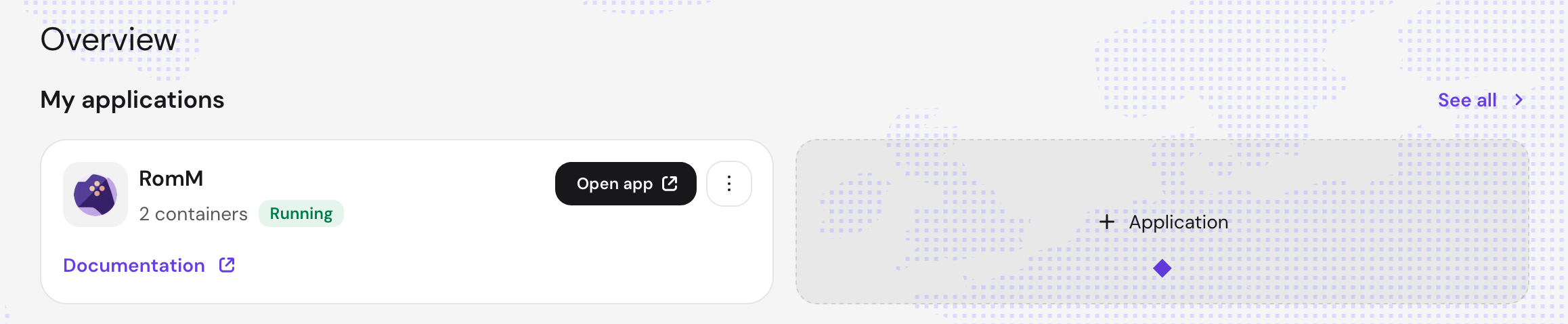 RomM listed on the Hostinger VPS overview